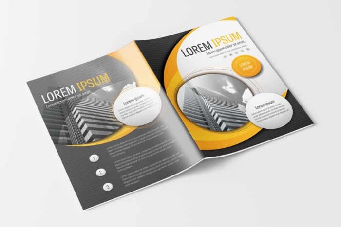 Free Yellow and Gray Brochure Template