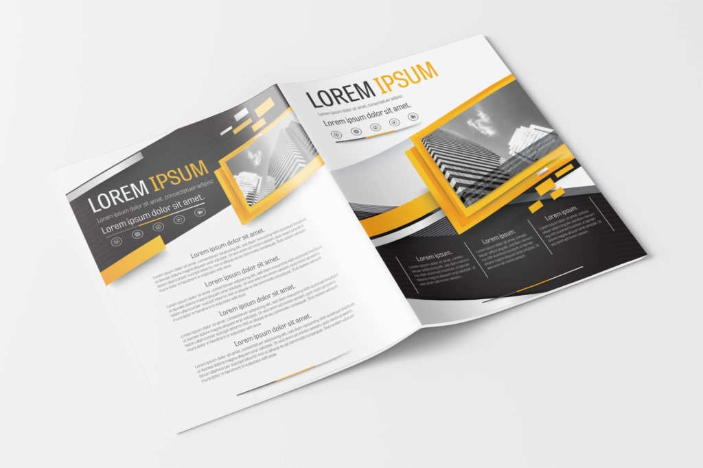 Free Gray And Yellow Modern Brochure Template