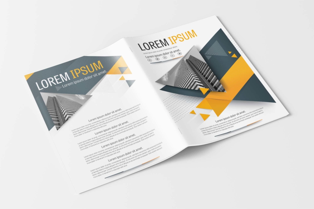 Free Gray and Yellow Modern Brochure Template