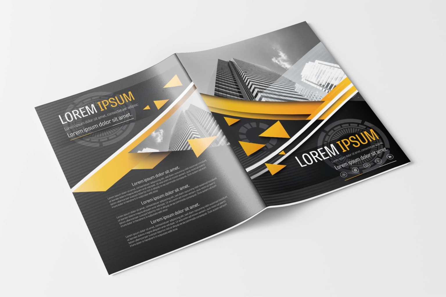 Free Gray and Yellow Brochure Template