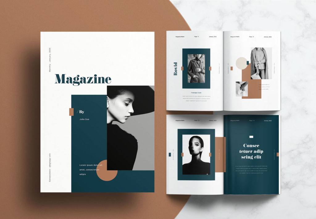 illustrator magazine templates free download