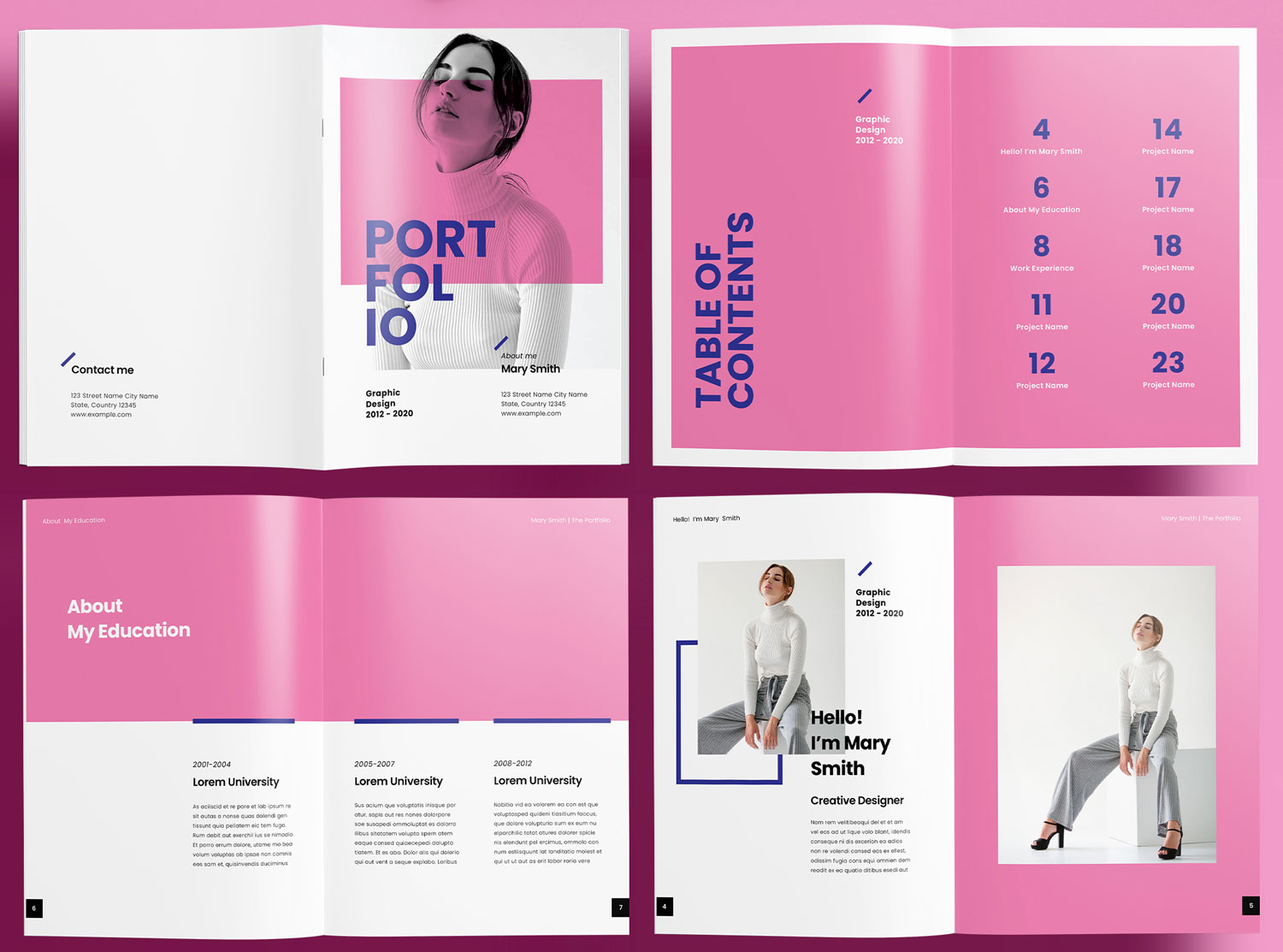 Graphic Design Portfolio Template Indesign