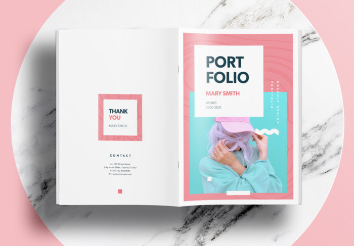 Free Portfolio Templates with Pink Accents