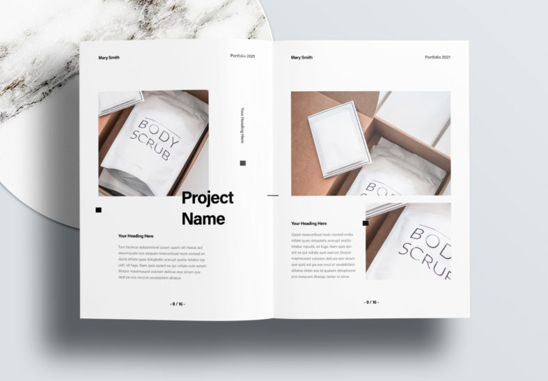 Free InDesign Modern Portfolio Templates