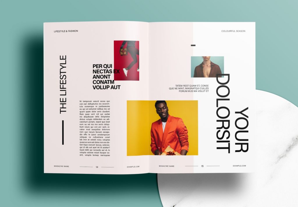 Free InDesign Modern Fashion Magazine Layout Template