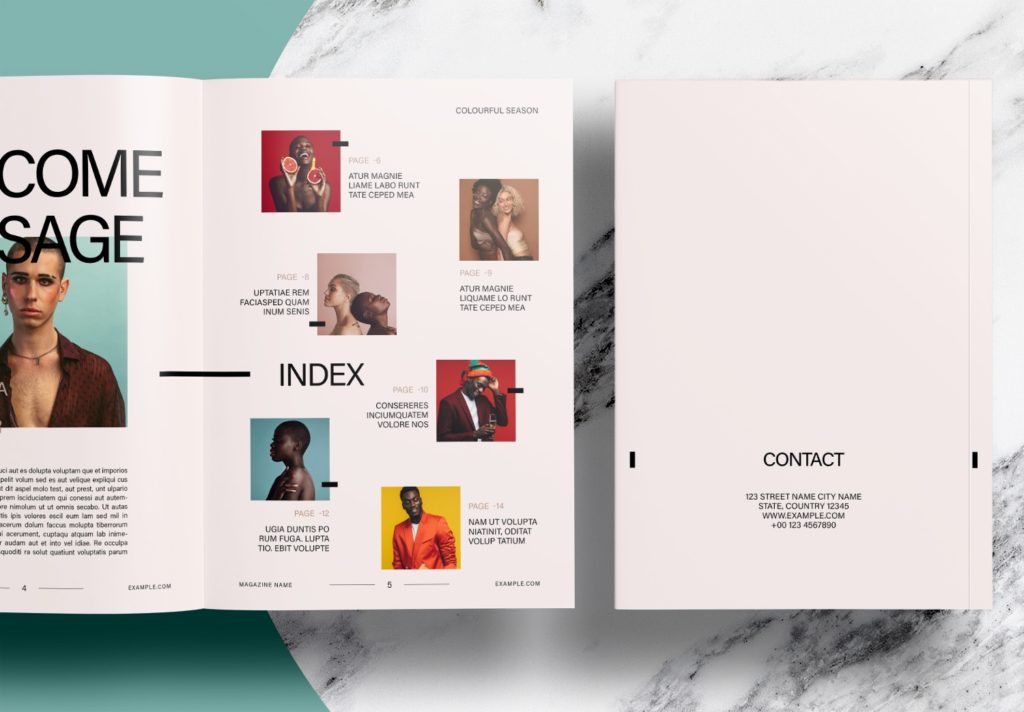 Free InDesign Modern Fashion Magazine Layout Template