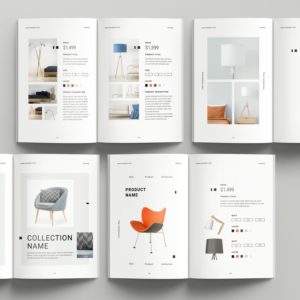 Free InDesign Clean Product Catalog Layout Template