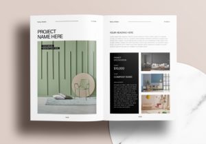 Free InDesign Modern Interior Portfolio Layout Template