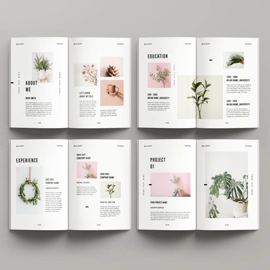 Free InDesign Minimal Portfolio Layout Template