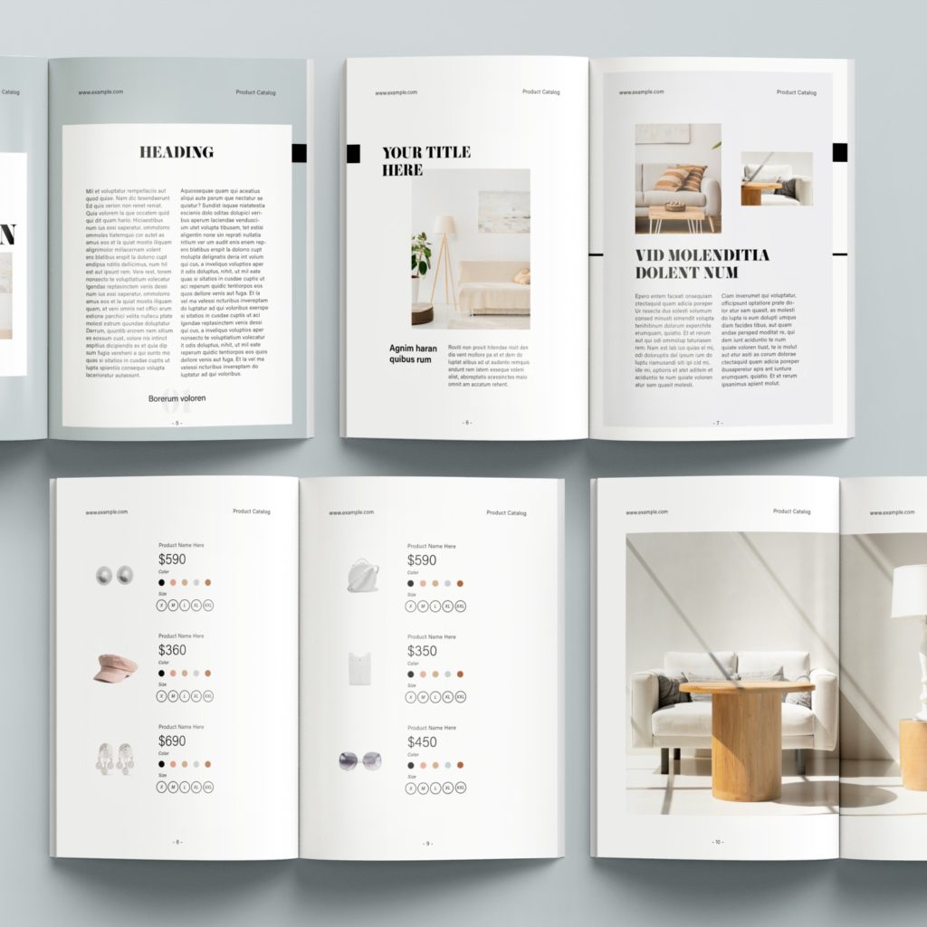 Free Modern Product Catalog Layout Template