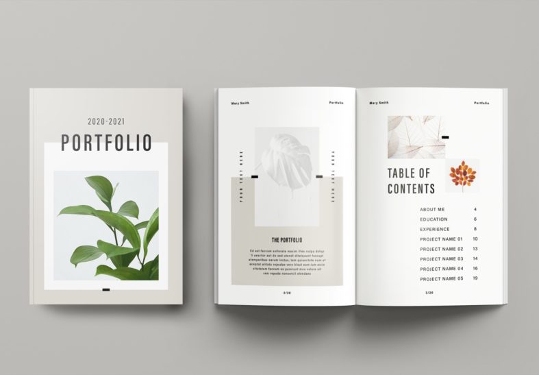 Free InDesign Minimal Portfolio Layout Template