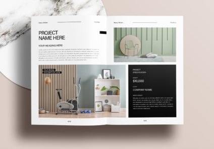 Free Indesign Modern Interior Portfolio Layout Template