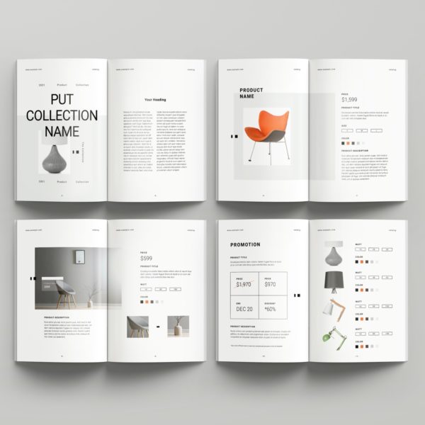 Free InDesign Clean Product Catalog Layout Template