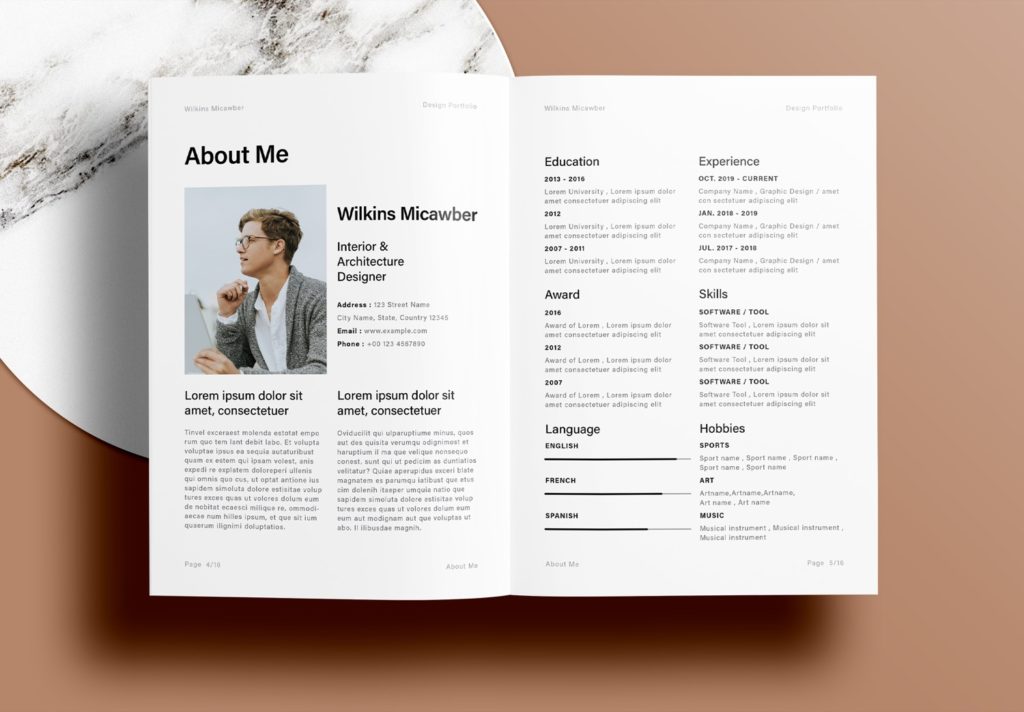 Free InDesign Interior Portfolio Layout Template