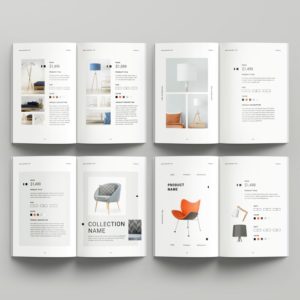 Free InDesign Clean Product Catalog Layout Template