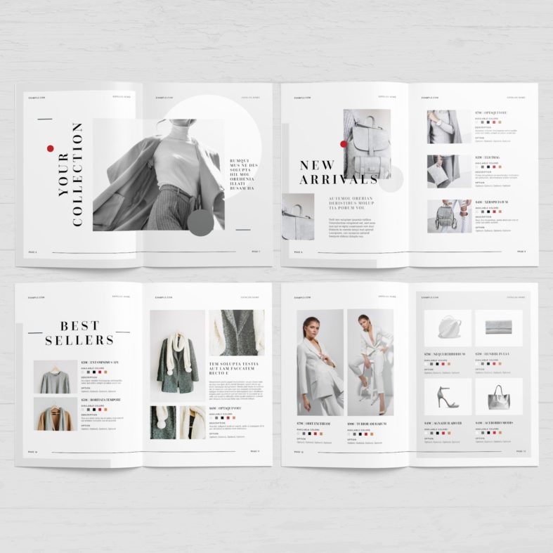 Free Indesign Gray Catalog Layout Template