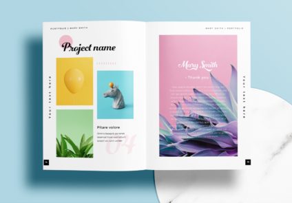 Free InDesign Minimal Portfolio Layout Template