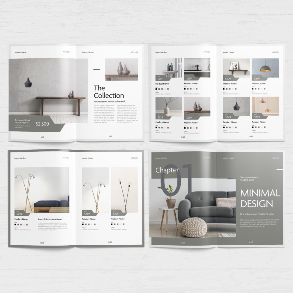 Free Interior Product Catalog InDesign Layout Template