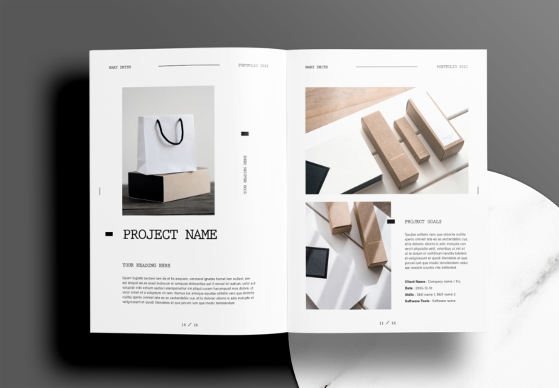 Free Graphic Design Portfolio Layout InDesign Template