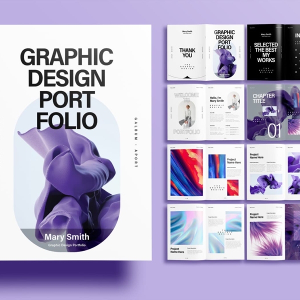 Free InDesign Modern Interior Portfolio Templates